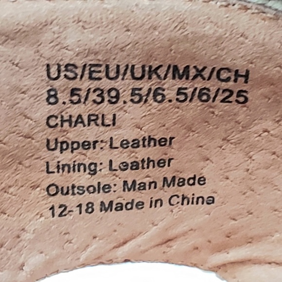 Kenneth Cole Leather Black Strap 8.5 Wedge Sandals - Picture 7 of 8